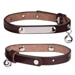 Cow Leather Pet Collar Manufacturer - Adjustable Personalized ID Plate Anti-Lost