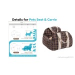 Brown Dog Car Seat Bed Factory - Print Pattern Travel Carrier Comfortable Bed