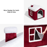 Dog House Supplier - Fashionable Christmas Cozy Snow House Warm Sponge