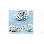 Cat Tunnel Bed Supplier - New Fashion Blue Velvet Foldable Central Cushion