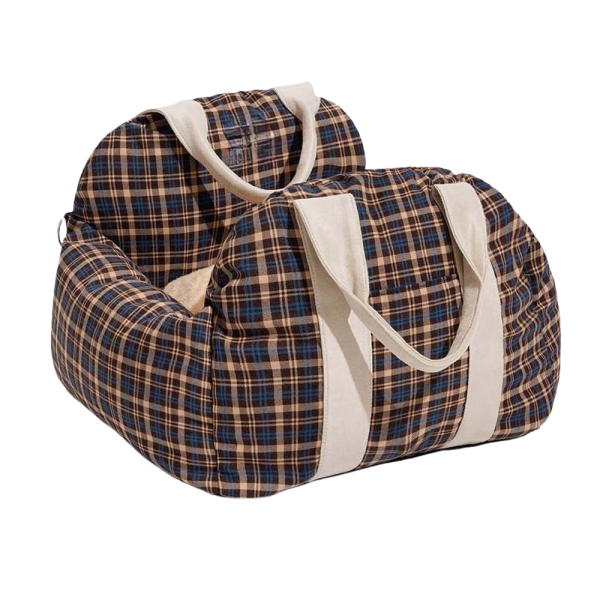 Brown Dog Car Seat Bed Factory - Print Pattern Travel Carrier Comfortable Bed