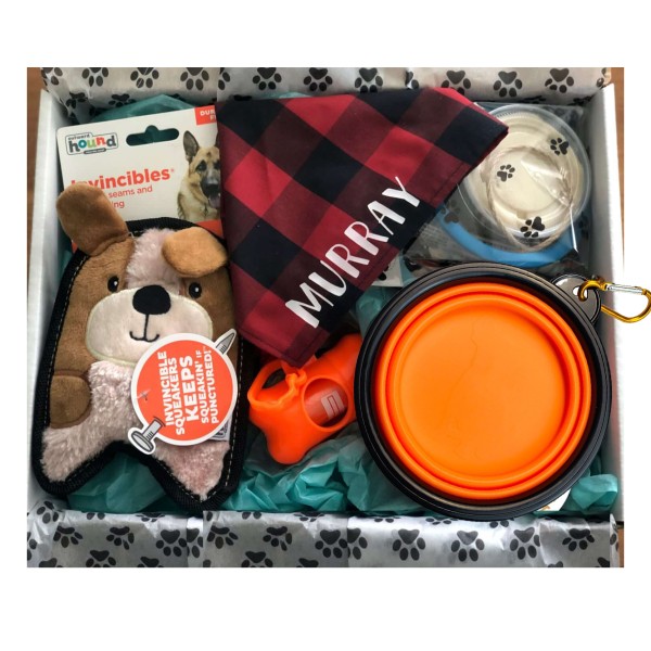 Pet Gift Set Factory - Customized Gift Box Bandana Portable Bowl Poop Bag