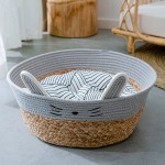 Cotton Rattan Cat Bed Supplier - Lovely Hand Woven Cooling Indoor Print Pattern