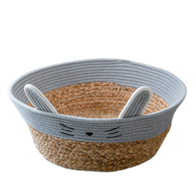 Cotton Rattan Cat Bed Supplier - Lovely Hand Woven Cooling Indoor Print Pattern