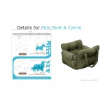 Army Green Dog Car Seat Bed Supplier - Travel Carrier Print Pattern Pet Bed