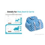 Sky Blue Dog Car Seat Bed Factory - Travel Carrier Print Pattern Comfortable Bed