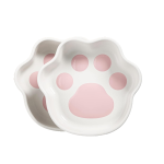 Ceramic Cat Bowl Factory - 8 Oz Shallow Paw Feeder Customized Logo Easy Clean