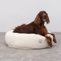 Removable Dog Bed Manufacturer - Fluffy Round Donuts Soft Puppy Large Bed