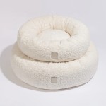 Removable Dog Bed Manufacturer - Fluffy Round Donuts Soft Puppy Large Bed
