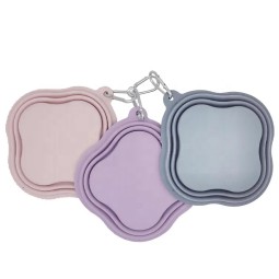 Folding Silicone Bowl Factory - Four-leaf Shaped Outdoor Dog Portable Feeder