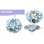 Cat Tunnel Bed Supplier - New Fashion Blue Velvet Foldable Central Cushion