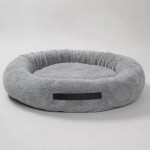 Round Donut Dog Bed Supplier - Soft Luxury Pet Cushion Furniture Solid Pattern