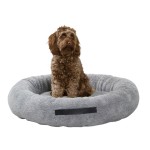 Round Donut Dog Bed Supplier - Soft Luxury Pet Cushion Furniture Solid Pattern
