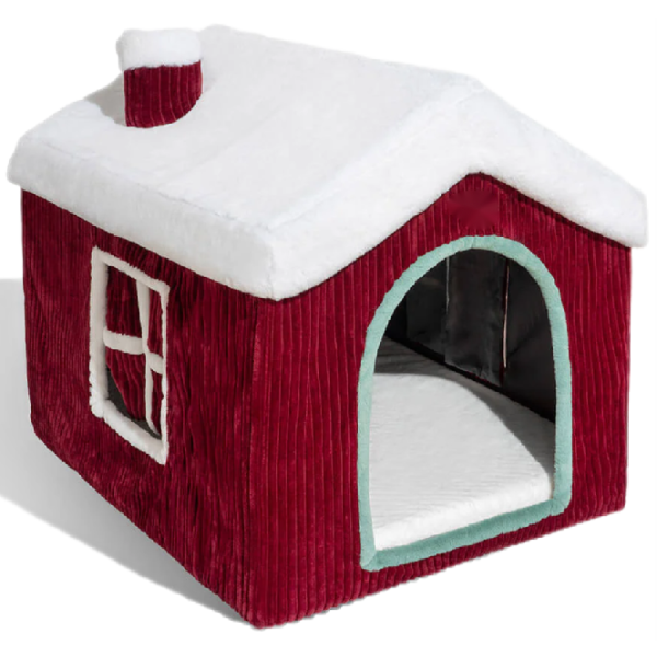 Dog House Supplier - Fashionable Christmas Cozy Snow House Warm Sponge