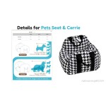 Black Oxford Dog Car Seat Bed Manufacturer - Print Pattern Travel Carrier Bed
