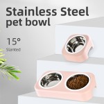 Ceramic Cat Bowl Manufacturer - Double Slant Adjustable Height