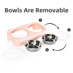 Ceramic Cat Bowl Manufacturer - Double Slant Adjustable Height