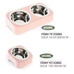 Ceramic Cat Bowl Manufacturer - Double Slant Adjustable Height