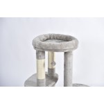 Cat Activity Tree Manufacturer - Modern Plush Perch Scratching Post