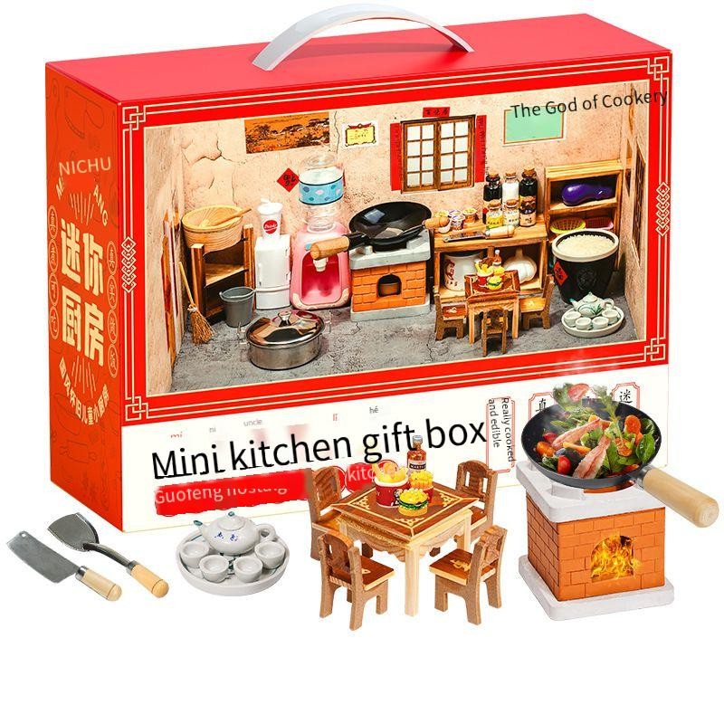 Mini Kitchen Toys Manufacturer - Home Cooking Really Boiled Wood Full Set Simulation