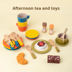 Wooden Kitchen Toy Factory - Kids Role Play Pretend Play Sauce Pot Plate Set