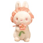 Custom Rabbit Plush Supplier - Lovely OEM Soft Stuffed Animal with Flower PP