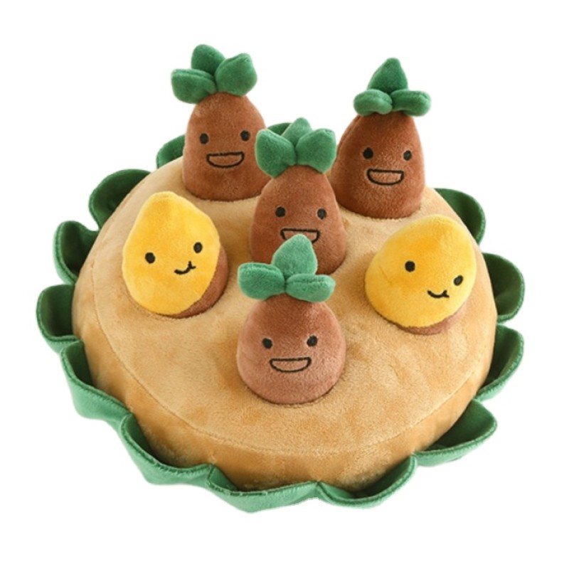 Plush Chew Toy Supplier - Bite-Resistant Bone Design Rope Dog with Squeaker