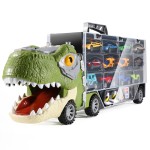 Transport Truck Toy Factory - Dinosaur Carrier Plastic Music Light Pull-Back