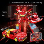 Building Block Sets Supplier - Children's Plastic 8 Styles Robot Car Transform