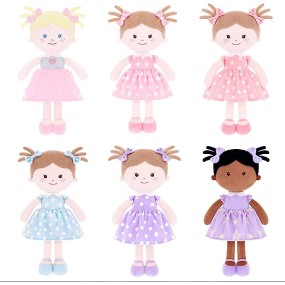 Fashion Girl Doll Manufacturer - Custom Cute Black Stuffed Doll Embroidered