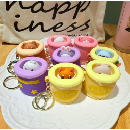 Squeeze Toy Supplier - Funny Cartoon Key Chains Stress Relief Exquisite Animals