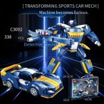 Building Block Sets Supplier - Children's Plastic 8 Styles Robot Car Transform