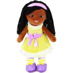 African Doll Supplier - Factory Customized Purple Dress Baby Girl Rag Doll