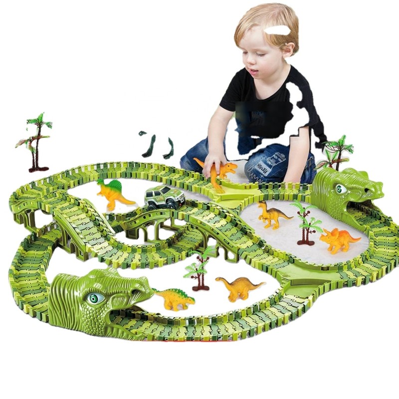 Dinosaur Scene Toy Manufacturer - Simulation DIY Plastic Electric Railway Track