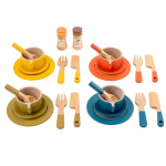 Wooden Kitchen Toy Factory - Kids Role Play Pretend Play Sauce Pot Plate Set