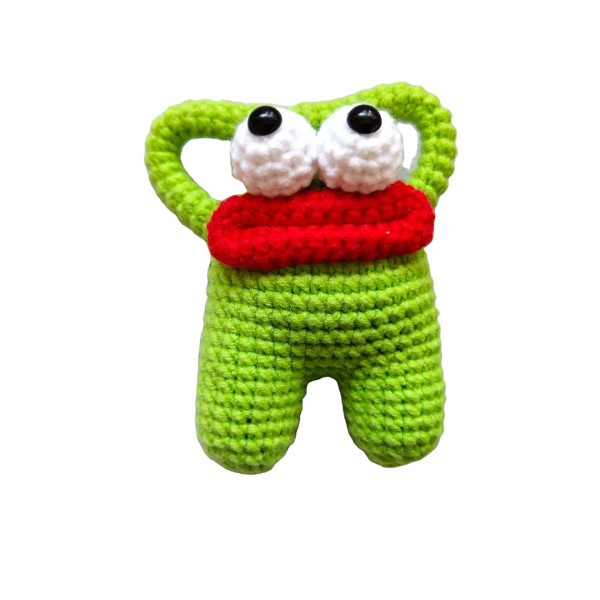 Woven Key Pendant Supplier - Sausage Mouth Frogs DIY Cute Crochet Keychain