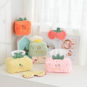 独角兽纸巾盒源头工厂-热批发形状面巾盒PP棉填充毛绒纸巾套