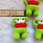 Woven Key Pendant Supplier - Sausage Mouth Frogs DIY Cute Crochet Keychain