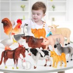 Safari Animal Toy Factory - Simulated Farm Mini Plastic Wild Animal World DIY