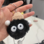 Plush Keychain Manufacturer - Stylish Coal-Like Big-Eyed Bag Charm Couple Ready