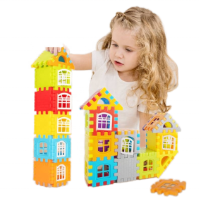 Educational Blocks Supplier - Children's Colorful DIY Stacking Puzzle Large Particles
