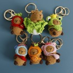 Crocheted Pendant Manufacturer - Handmade Anime Character Capibara Plush Keychain