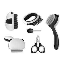 Pet Grooming Kit Factory - New Arrival 7 in 1 Stainless Steel Deshedding Comb