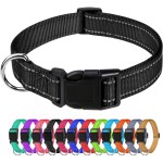Pet Collars Supplier - Adjustable Nylon Classic Solid Colors Reflective Personalized