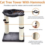 Cat Climbing Tree Supplier - Hot Sale Wood Sisal Scratching Posts Hammock Bed