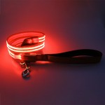 LED Dog Collar Manufacturer - 2022 Top Seller USB Charging Nylon Striped Pattern