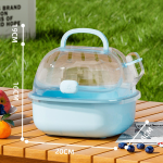 Hamster Cage Factory - Portable with Button Closure Plastic Tray Litter Box Outdoor
