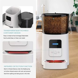 Smart Cat Feeder Factory - Pet 6L Wifi Mobile App Remote Control Microchip