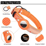 Personalized Dog Collar Manufacturer - Adjustable Nylon Reflective GPS Air Tag
