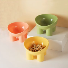 Pet Bowl Supplier - Round PP Personalized Elevated Dog Cat Food Bowl Luxury Mat